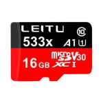 کارت حافظه microSDXC لیتو مدل ۵۳۳x A1 کلاس ۱۰ استاندارد UHS-I سرعت ۸۰MBps ظرفیت ۱۶ گیگابایت