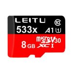 کارت حافظه microSDXC لیتو مدل ۵۳۳x A1 کلاس ۱۰ استاندارد UHS-I سرعت ۸۰MBps ظرفیت ۸ گیگابایت
